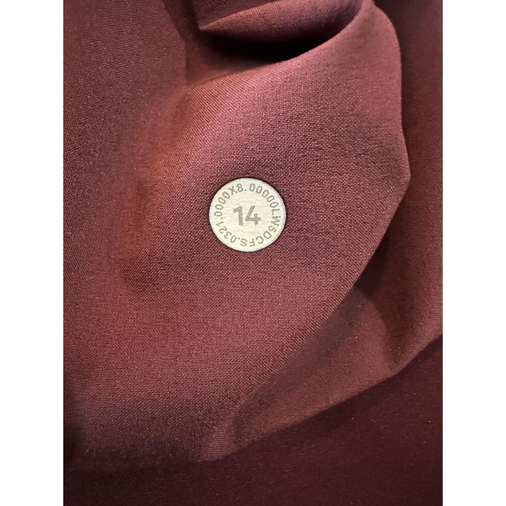 Lululemon Keep Moving Pant 7/8 High Rise Pockets Stretch Cassis Maroon Size 14 - Picture 8 of 13